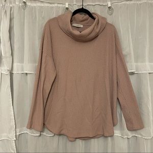 COPY - LOFT Waffled Cowl Neck Sweatshirt